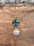 The Campo Turquoise Pendant-Pendants-Calli Co., Turquoise and Silver Jewelry, Native American Handmade, Zuni Tribe, Navajo Tribe, Brock Texas