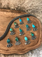 The Riviera Turquoise Pendant-Pendants-Calli Co., Turquoise and Silver Jewelry, Native American Handmade, Zuni Tribe, Navajo Tribe, Brock Texas