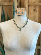 The Washington Turquoise Statement Necklace Set-Necklaces-Calli Co., Turquoise and Silver Jewelry, Native American Handmade, Zuni Tribe, Navajo Tribe, Brock Texas