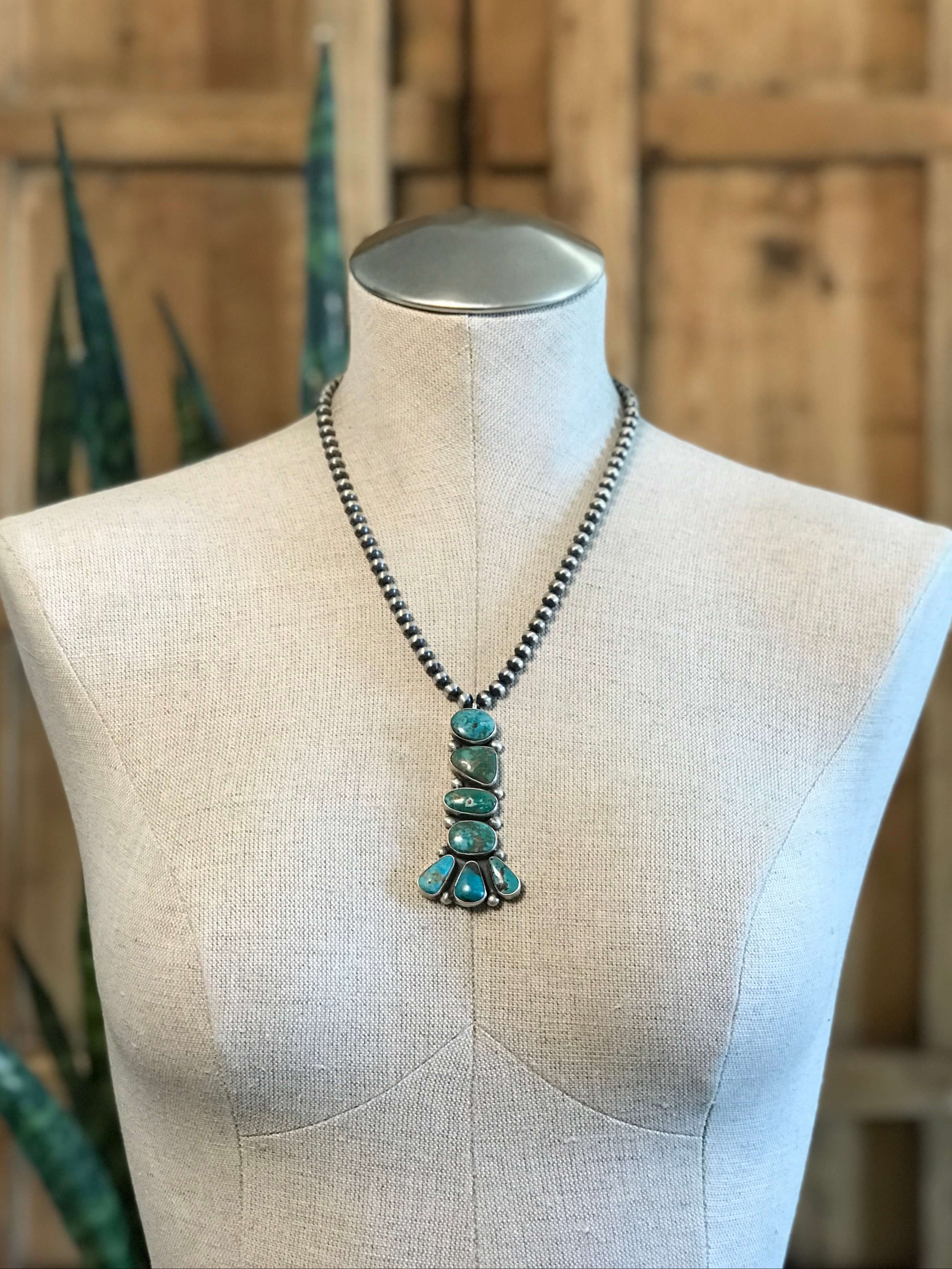 The Tohoma Necklace-Necklaces-Calli Co., Turquoise and Silver Jewelry, Native American Handmade, Zuni Tribe, Navajo Tribe, Brock Texas