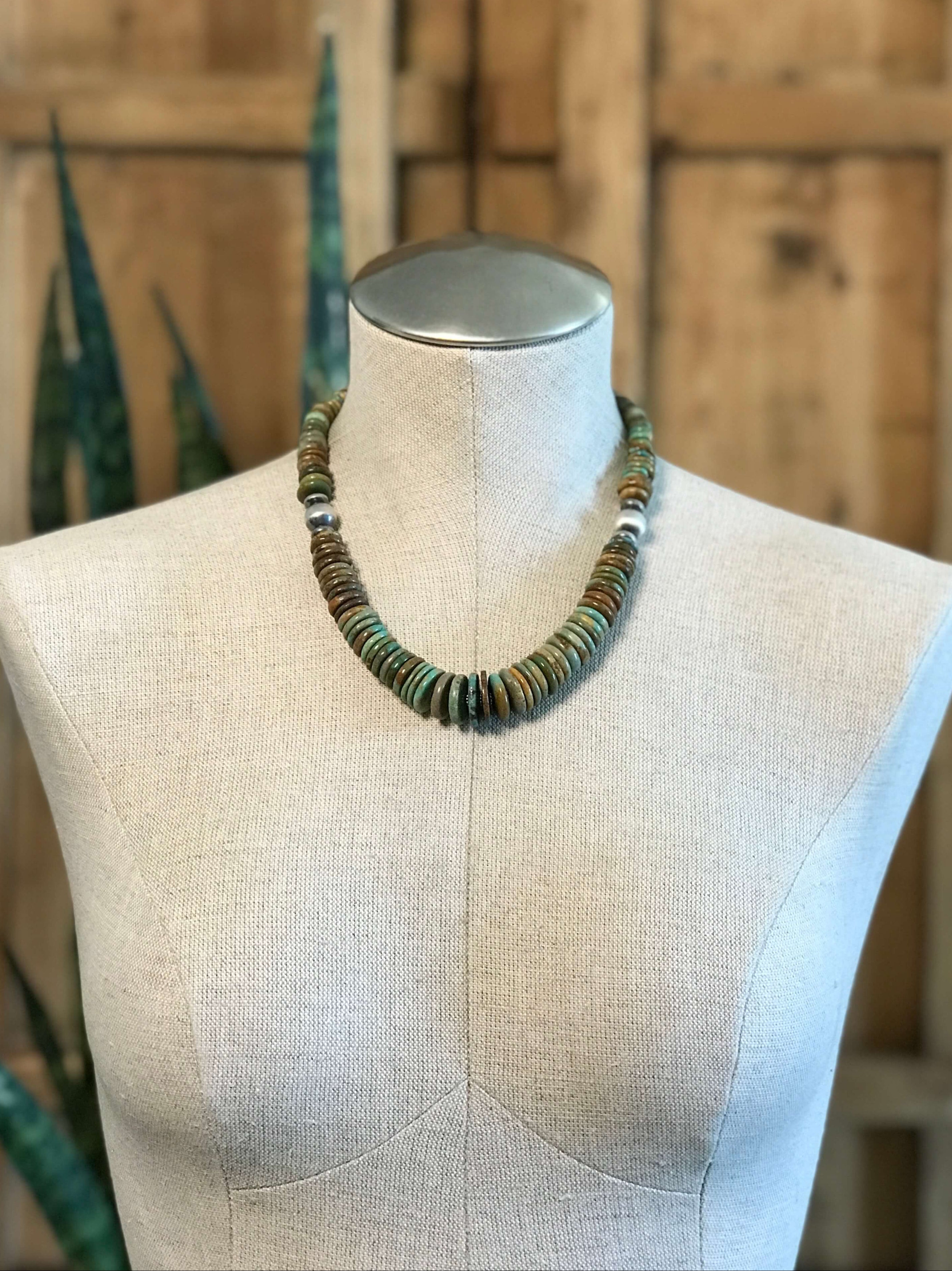 The Breton Stacked Necklace, 3-Necklaces-Calli Co., Turquoise and Silver Jewelry, Native American Handmade, Zuni Tribe, Navajo Tribe, Brock Texas