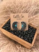 The Maizey Turquoise Earrings, 3-Earrings-Calli Co., Turquoise and Silver Jewelry, Native American Handmade, Zuni Tribe, Navajo Tribe, Brock Texas