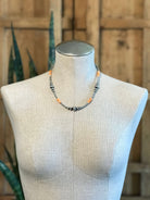 The Maven Necklace in Orange Spiny Oyster-Necklaces-Calli Co., Turquoise and Silver Jewelry, Native American Handmade, Zuni Tribe, Navajo Tribe, Brock Texas