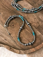 The Maven Necklace in Turquoise-Necklaces-Calli Co., Turquoise and Silver Jewelry, Native American Handmade, Zuni Tribe, Navajo Tribe, Brock Texas
