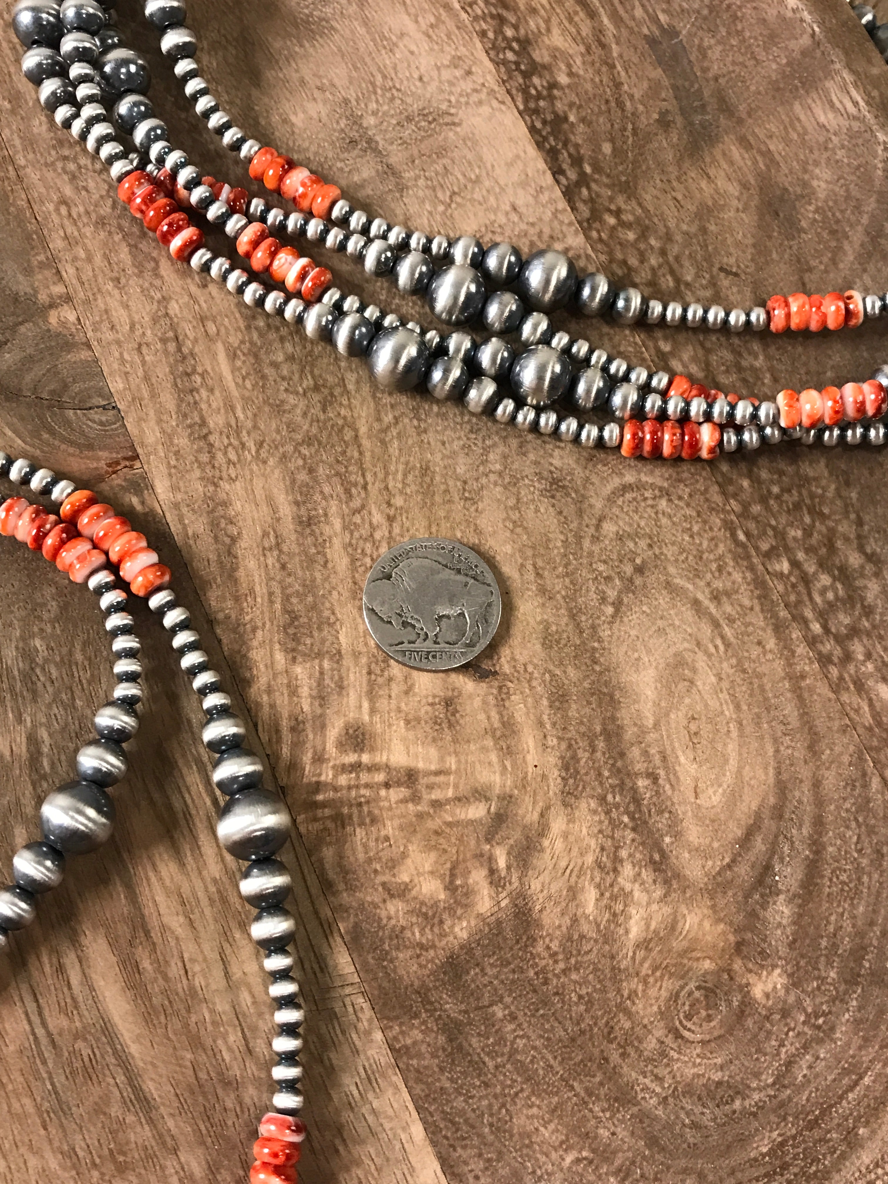 The Maven Necklace in Red Spiny Oyster-Necklaces-Calli Co., Turquoise and Silver Jewelry, Native American Handmade, Zuni Tribe, Navajo Tribe, Brock Texas