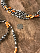 The Maven Necklace in Orange Spiny Oyster-Necklaces-Calli Co., Turquoise and Silver Jewelry, Native American Handmade, Zuni Tribe, Navajo Tribe, Brock Texas