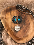 The Maizey Turquoise Earrings, 7-Earrings-Calli Co., Turquoise and Silver Jewelry, Native American Handmade, Zuni Tribe, Navajo Tribe, Brock Texas