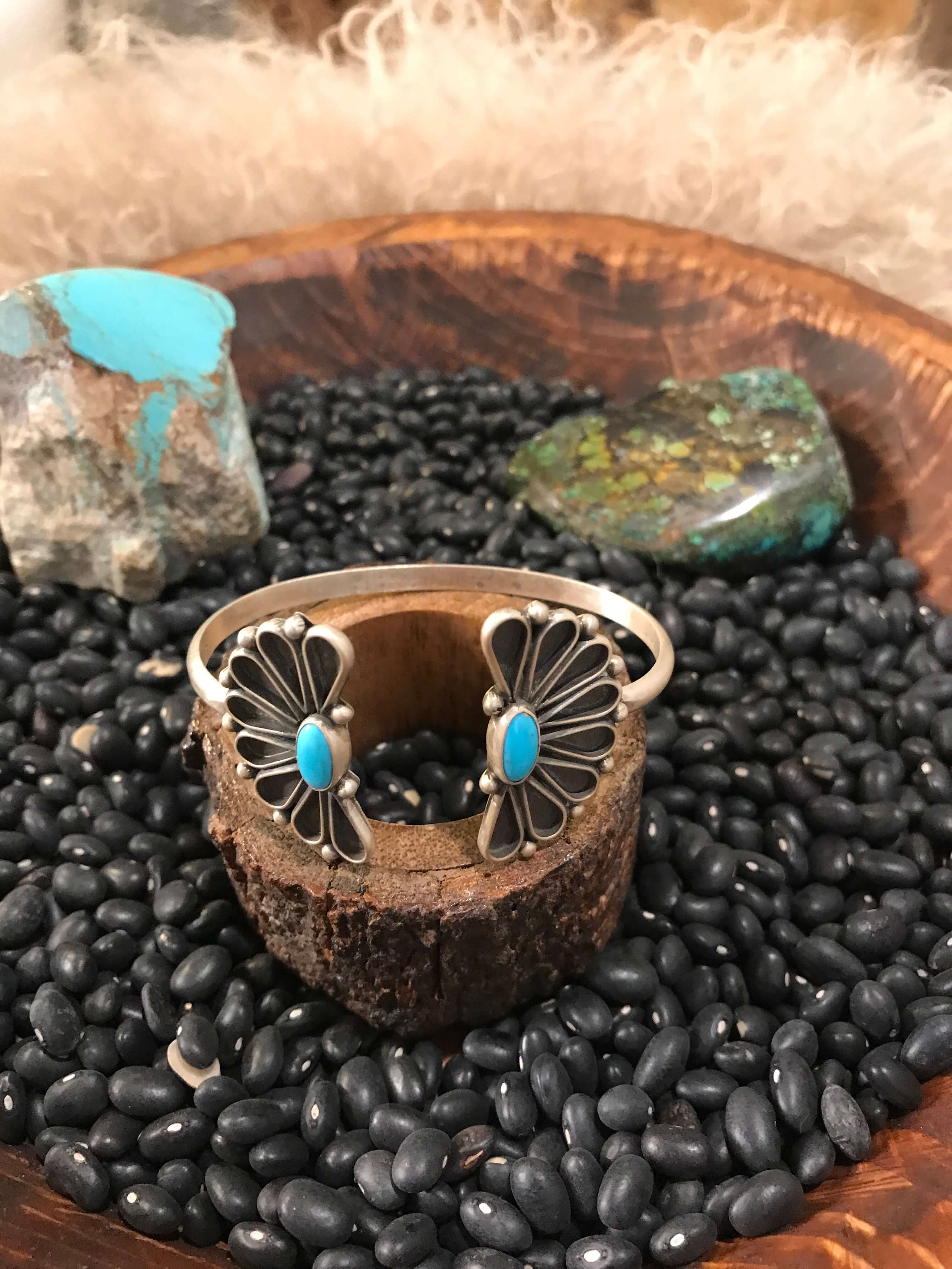 The Westwego Turquoise Cuff, 1-Bracelets & Cuffs-Calli Co., Turquoise and Silver Jewelry, Native American Handmade, Zuni Tribe, Navajo Tribe, Brock Texas