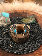 The Westwego Turquoise Cuff, 2-Bracelets & Cuffs-Calli Co., Turquoise and Silver Jewelry, Native American Handmade, Zuni Tribe, Navajo Tribe, Brock Texas