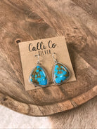 The Arapahoe Dangles, 2-Earrings-Calli Co., Turquoise and Silver Jewelry, Native American Handmade, Zuni Tribe, Navajo Tribe, Brock Texas