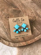 The Piqua Earrings, 2-Earrings-Calli Co., Turquoise and Silver Jewelry, Native American Handmade, Zuni Tribe, Navajo Tribe, Brock Texas