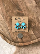 The Piqua Earrings, 2-Earrings-Calli Co., Turquoise and Silver Jewelry, Native American Handmade, Zuni Tribe, Navajo Tribe, Brock Texas