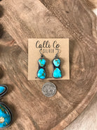 The Roper Turquoise Lariat Necklace Set-Necklaces-Calli Co., Turquoise and Silver Jewelry, Native American Handmade, Zuni Tribe, Navajo Tribe, Brock Texas