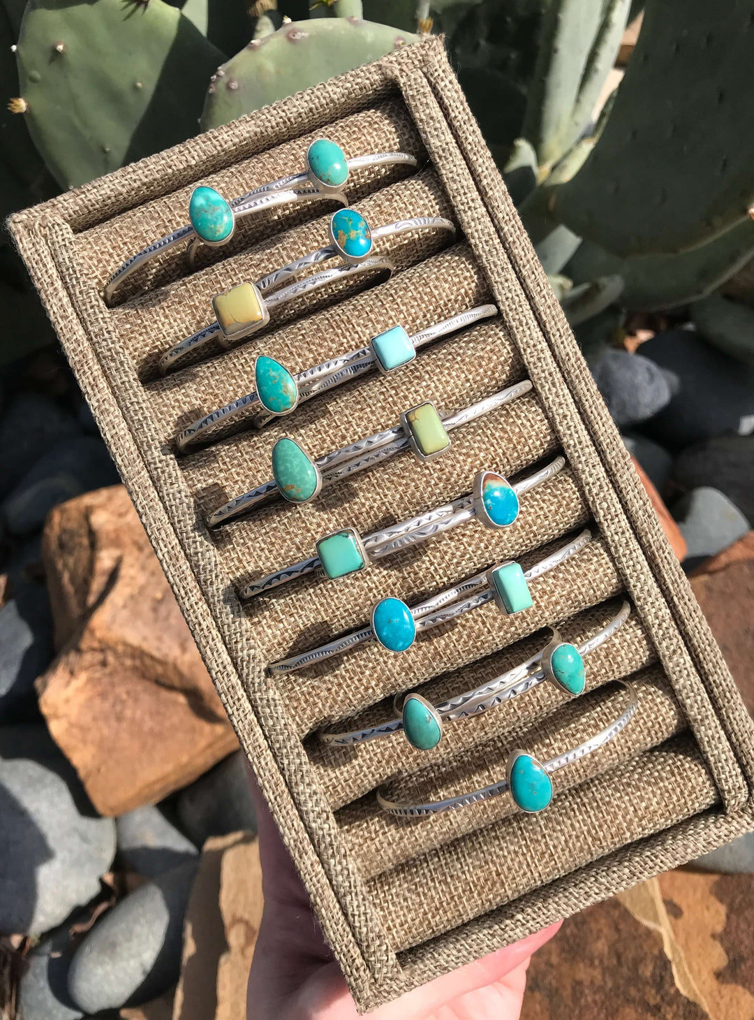 The Snake River Turquoise Cuffs-Bracelets & Cuffs-Calli Co., Turquoise and Silver Jewelry, Native American Handmade, Zuni Tribe, Navajo Tribe, Brock Texas