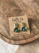 The Piqua Earrings, 3-Earrings-Calli Co., Turquoise and Silver Jewelry, Native American Handmade, Zuni Tribe, Navajo Tribe, Brock Texas