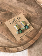 The Piqua Earrings, 3-Earrings-Calli Co., Turquoise and Silver Jewelry, Native American Handmade, Zuni Tribe, Navajo Tribe, Brock Texas