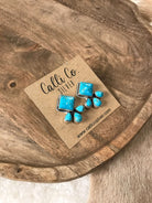 The Piqua Earrings, 4-Earrings-Calli Co., Turquoise and Silver Jewelry, Native American Handmade, Zuni Tribe, Navajo Tribe, Brock Texas