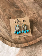 The Piqua Earrings, 7-Earrings-Calli Co., Turquoise and Silver Jewelry, Native American Handmade, Zuni Tribe, Navajo Tribe, Brock Texas