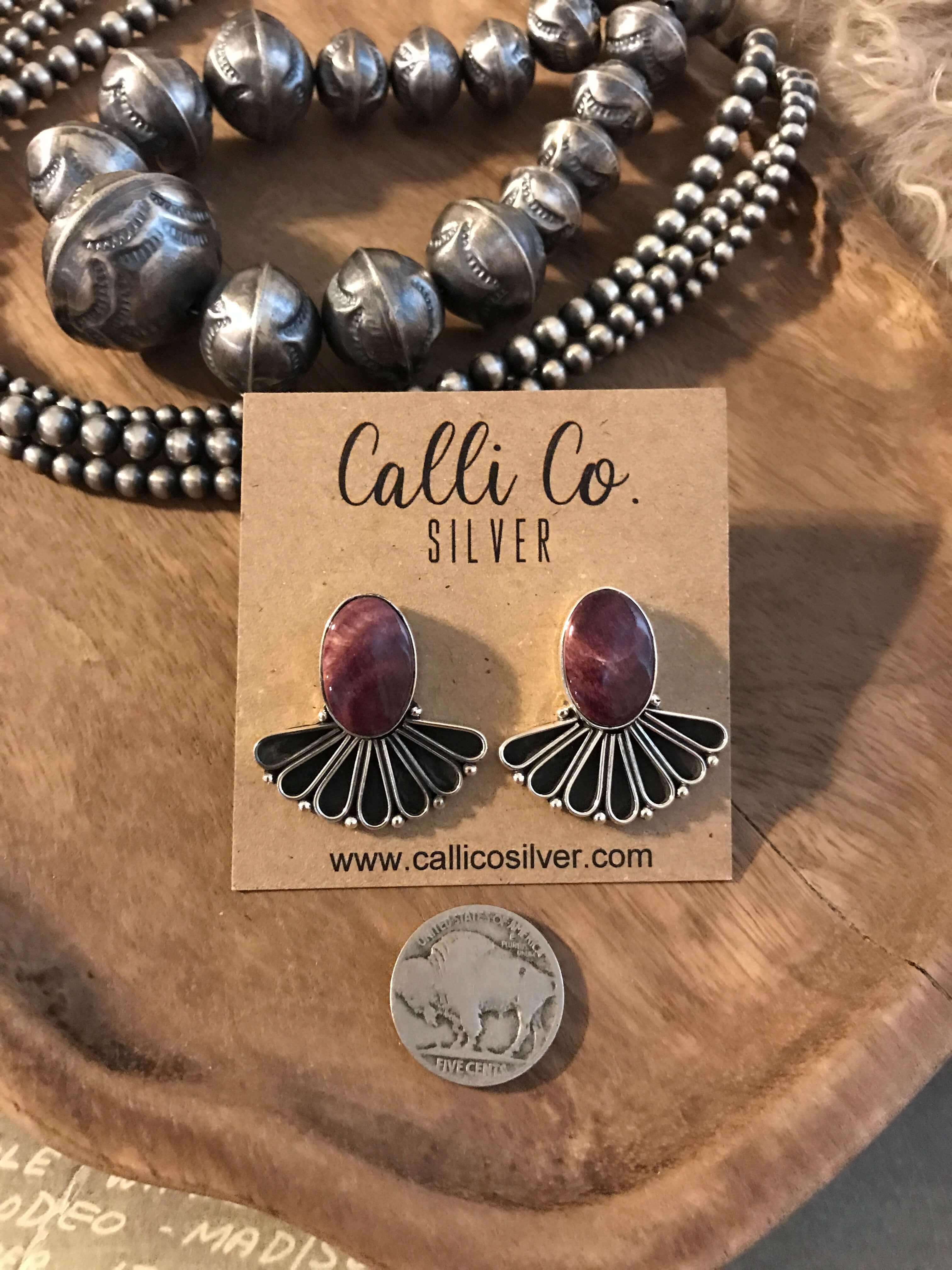 The Alaskan Spiny Earrings 6 Calli Co. Silver