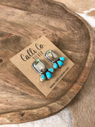 The Piqua Earrings, 7-Earrings-Calli Co., Turquoise and Silver Jewelry, Native American Handmade, Zuni Tribe, Navajo Tribe, Brock Texas