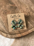 The Piqua Earrings, 11-Earrings-Calli Co., Turquoise and Silver Jewelry, Native American Handmade, Zuni Tribe, Navajo Tribe, Brock Texas