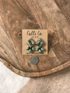 The Piqua Earrings, 11-Earrings-Calli Co., Turquoise and Silver Jewelry, Native American Handmade, Zuni Tribe, Navajo Tribe, Brock Texas