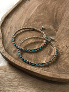 The Colossal Petit Point Hoop Earrings-Earrings-Calli Co., Turquoise and Silver Jewelry, Native American Handmade, Zuni Tribe, Navajo Tribe, Brock Texas