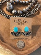 The Alaskan Turquoise Earrings, 7-Earrings-Calli Co., Turquoise and Silver Jewelry, Native American Handmade, Zuni Tribe, Navajo Tribe, Brock Texas