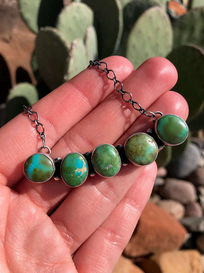 The Loveland Turquoise Necklace-Necklaces-Calli Co., Turquoise and Silver Jewelry, Native American Handmade, Zuni Tribe, Navajo Tribe, Brock Texas
