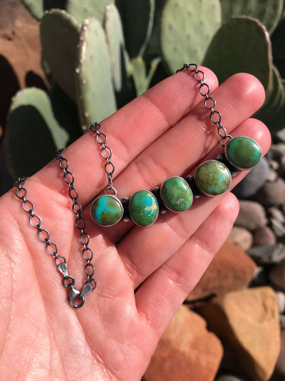 The Loveland Turquoise Necklace-Necklaces-Calli Co., Turquoise and Silver Jewelry, Native American Handmade, Zuni Tribe, Navajo Tribe, Brock Texas