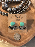 The Alaskan Turquoise Earrings, 8-Earrings-Calli Co., Turquoise and Silver Jewelry, Native American Handmade, Zuni Tribe, Navajo Tribe, Brock Texas