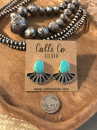 The Alaskan Turquoise Earrings, 9-Earrings-Calli Co., Turquoise and Silver Jewelry, Native American Handmade, Zuni Tribe, Navajo Tribe, Brock Texas