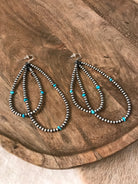 The Carabola Double Hoop Earrings-Earrings-Calli Co., Turquoise and Silver Jewelry, Native American Handmade, Zuni Tribe, Navajo Tribe, Brock Texas