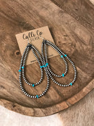 The Carabola Double Hoop Earrings-Earrings-Calli Co., Turquoise and Silver Jewelry, Native American Handmade, Zuni Tribe, Navajo Tribe, Brock Texas