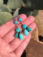 The Bromley Earrings-Earrings-Calli Co., Turquoise and Silver Jewelry, Native American Handmade, Zuni Tribe, Navajo Tribe, Brock Texas