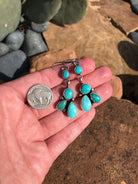 The Bromley Earrings-Earrings-Calli Co., Turquoise and Silver Jewelry, Native American Handmade, Zuni Tribe, Navajo Tribe, Brock Texas