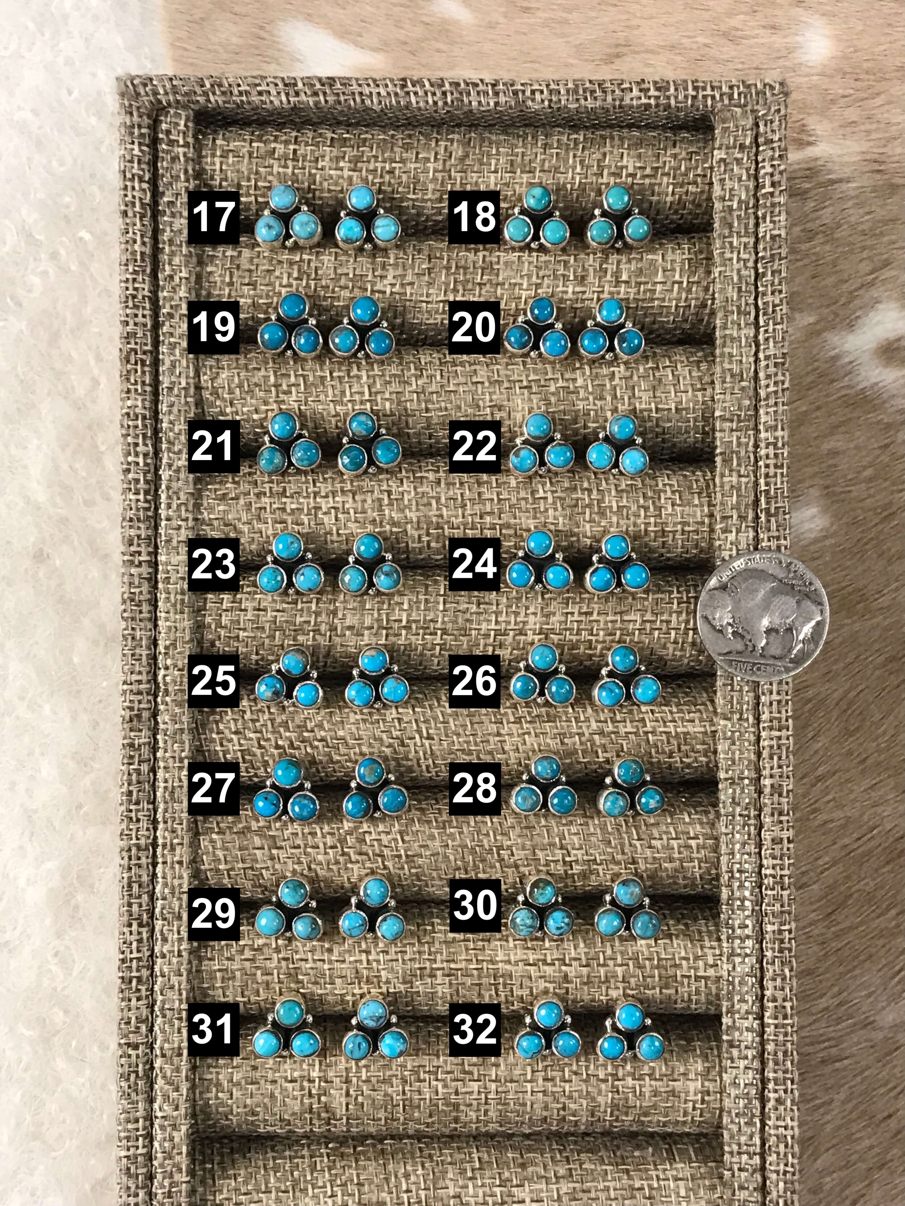 The Serenada Earrings-Earrings-Calli Co., Turquoise and Silver Jewelry, Native American Handmade, Zuni Tribe, Navajo Tribe, Brock Texas