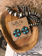 The Campo Turquoise Earrings, 2-Earrings-Calli Co., Turquoise and Silver Jewelry, Native American Handmade, Zuni Tribe, Navajo Tribe, Brock Texas