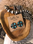 The Campo Turquoise Earrings, 7-Earrings-Calli Co., Turquoise and Silver Jewelry, Native American Handmade, Zuni Tribe, Navajo Tribe, Brock Texas