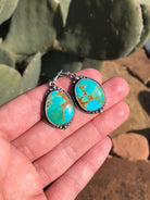 The Turquoise Dangle Earrings, 6-Earrings-Calli Co., Turquoise and Silver Jewelry, Native American Handmade, Zuni Tribe, Navajo Tribe, Brock Texas