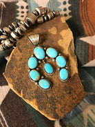 The Isla Turquoise Naja Pendant-Pendants-Calli Co., Turquoise and Silver Jewelry, Native American Handmade, Zuni Tribe, Navajo Tribe, Brock Texas