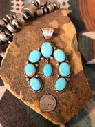 The Isla Turquoise Naja Pendant-Pendants-Calli Co., Turquoise and Silver Jewelry, Native American Handmade, Zuni Tribe, Navajo Tribe, Brock Texas