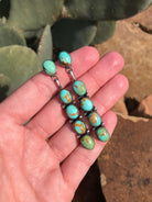 The Mykonos Earrings, 1-Earrings-Calli Co., Turquoise and Silver Jewelry, Native American Handmade, Zuni Tribe, Navajo Tribe, Brock Texas