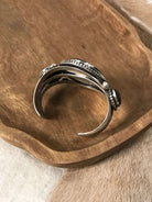 The Dyess White Buffalo Cuff xx-Bracelets & Cuffs-Calli Co., Turquoise and Silver Jewelry, Native American Handmade, Zuni Tribe, Navajo Tribe, Brock Texas