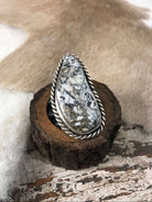 The Rockport Ring, Sz. 8-Rings-Calli Co., Turquoise and Silver Jewelry, Native American Handmade, Zuni Tribe, Navajo Tribe, Brock Texas