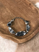 The Dekalb 5 Stone Link Bracelets, 1 xx-Bracelets & Cuffs-Calli Co., Turquoise and Silver Jewelry, Native American Handmade, Zuni Tribe, Navajo Tribe, Brock Texas