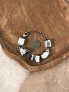 The Dekalb 5 Stone Link Bracelets, 2-Bracelets & Cuffs-Calli Co., Turquoise and Silver Jewelry, Native American Handmade, Zuni Tribe, Navajo Tribe, Brock Texas