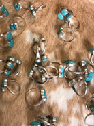 The Cerin Adjustable Rings-Rings-Calli Co., Turquoise and Silver Jewelry, Native American Handmade, Zuni Tribe, Navajo Tribe, Brock Texas