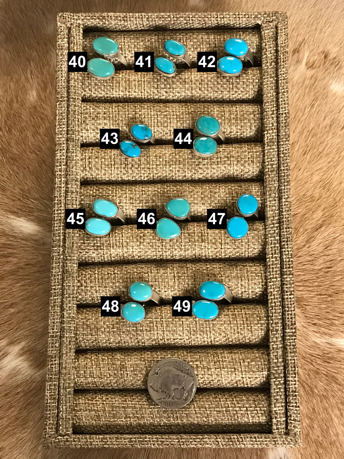 The Cerin Adjustable Rings-Rings-Calli Co., Turquoise and Silver Jewelry, Native American Handmade, Zuni Tribe, Navajo Tribe, Brock Texas