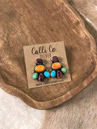 The Chambers Cluster Earrings-Earrings-Calli Co., Turquoise and Silver Jewelry, Native American Handmade, Zuni Tribe, Navajo Tribe, Brock Texas